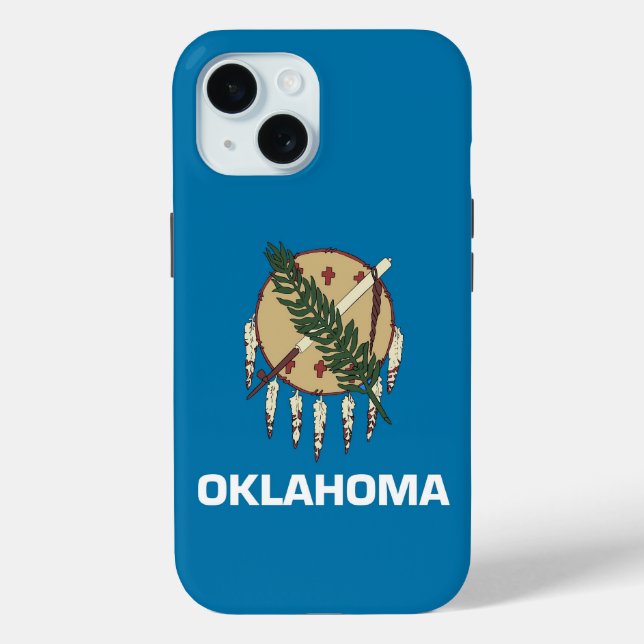 Coques Case-Mate iPhone Apple iPhone 15 Coque-Mate avec drapeau Oklahoma (Verso)