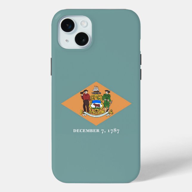 Coques Case-Mate iPhone Apple iPhone 15 Plus Coque-Mate, drapeau Delaware (Verso)