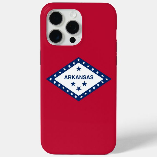Coques Case-Mate iPhone Apple iPhone 15 Pro Max Coque, drapeau Arkansas (Verso)