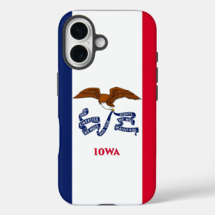 Coque Pour iPhone 16 Apple iPhone 16 Coque-Mate avec drapeau Iowa