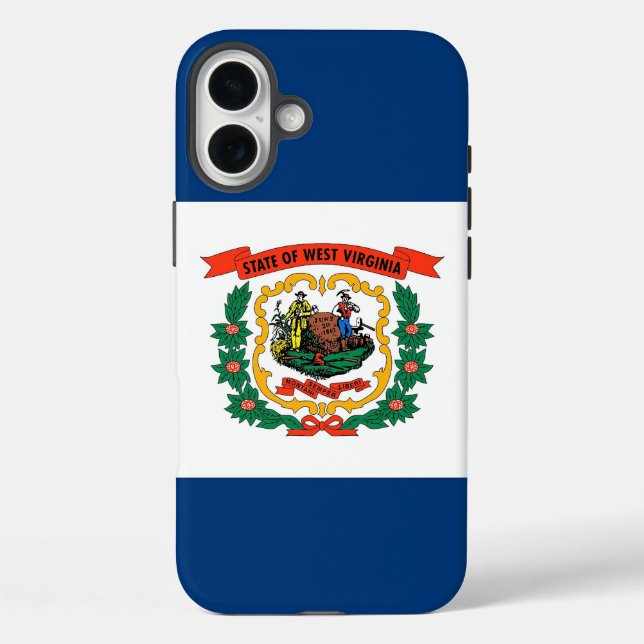 Coques Case-Mate iPhone Apple iPhone 16 Plus Case, West Virginia flag (Verso)