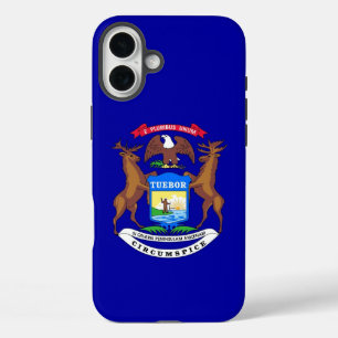 Coques iPhone 16 Plus Apple iPhone 16 Plus Coque-Mate, drapeau du Michig