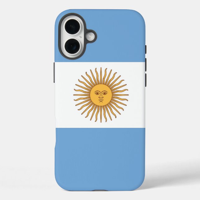 Coques Case-Mate iPhone Apple iPhone 16 Plus Mate, drapeau de l'Argentine (Verso)