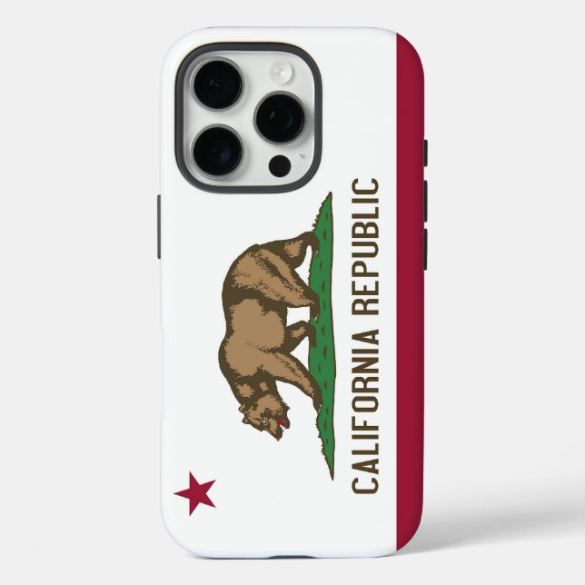 Coques Case-Mate iPhone Apple iPhone 16 Pro Coque-Mate, drapeau californie (Verso)