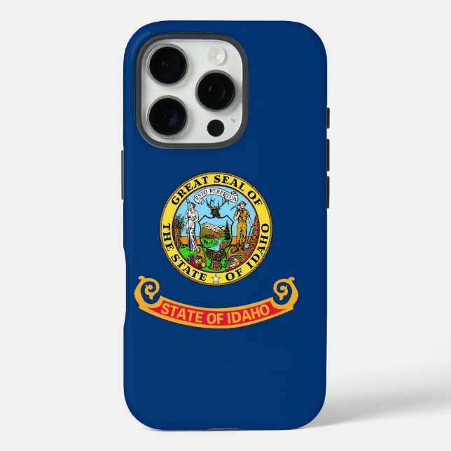 Coques Case-Mate iPhone Apple iPhone 16 Pro Coque-Mate, drapeau Idaho (Verso)