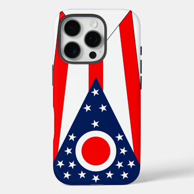 Coques Case-Mate iPhone Apple iPhone 16 Pro Coque-Mate, drapeau Ohio (Verso)