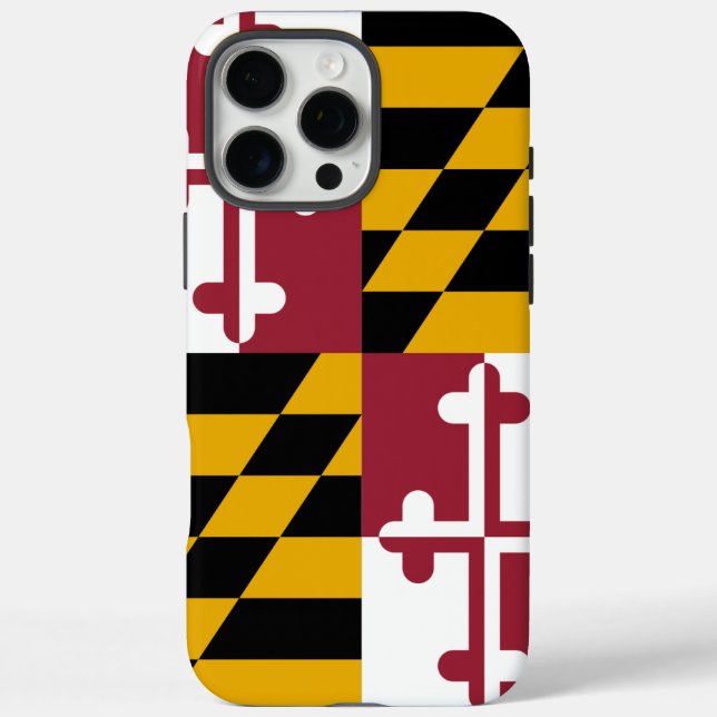 Coques Case-Mate iPhone Apple iPhone 16 Pro Max Coque, drapeau du Maryland (Verso)