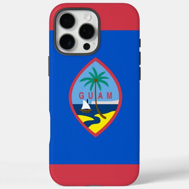 Coques Case-Mate iPhone Apple iPhone 16 Pro Max Coque, drapeau Guam (Verso)