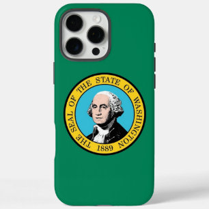 Coques iPhone 16 Pro Max Apple iPhone 16 Pro Max, drapeau de l'État de Wash