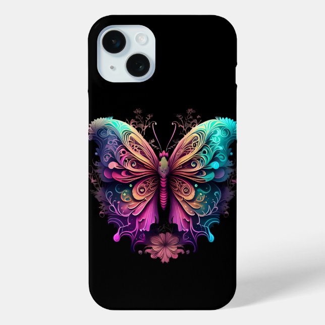Coques Case-Mate iPhone Apple iPhone papillon arc-en-ciel espace phonecase (Verso)
