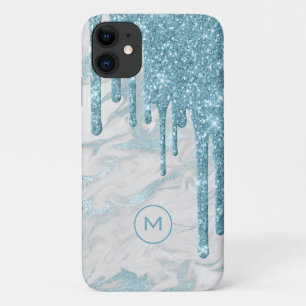 Case-Mate iPhone Case Aqua Blue Parties scintillant Drivers Monogrammed
