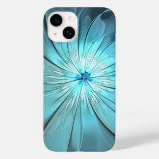 Coque Pour iPhone 14 Aqua Modern Flower Phone Case
