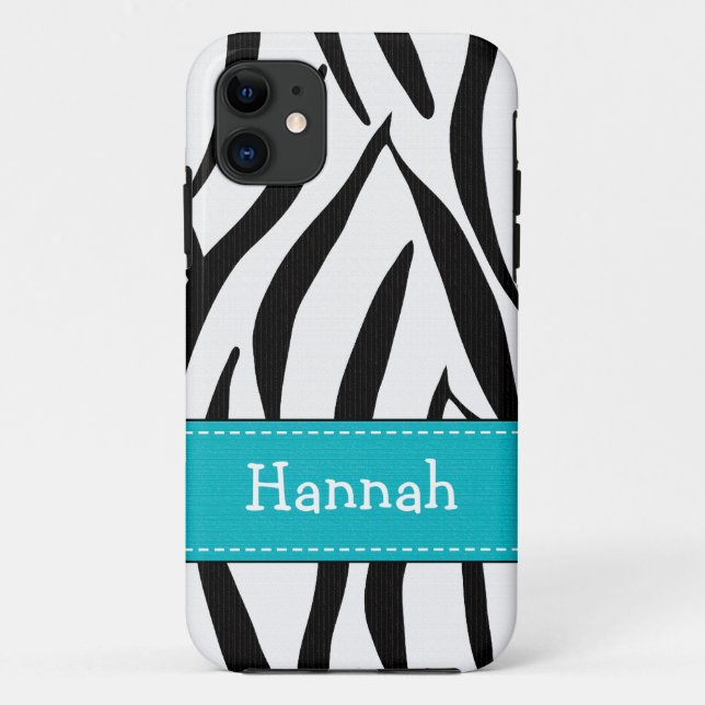 Coques Case-Mate iPhone Aqua Zebra (Dos)