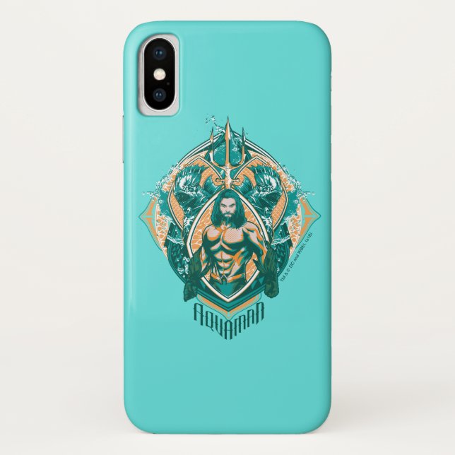 Coques Case-Mate iPhone Aquaman | Graphique Aquaman & Trenchers (Dos)