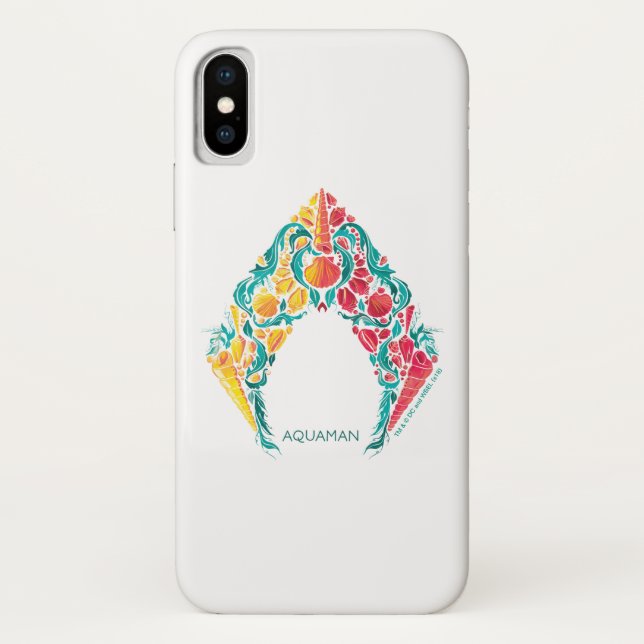 Coques Case-Mate iPhone Aquaman | Logo Aquaman & Mera sur le thème du coqu (Dos)