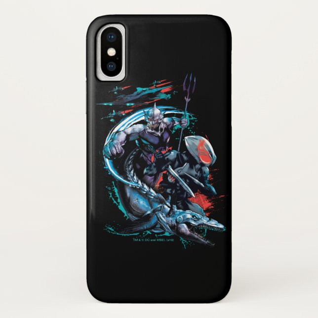 Coques Case-Mate iPhone Aquaman | Orm, Manta Noir, Tylosaur, & Ships (Dos)