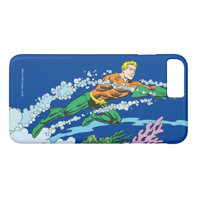 Coques Case-Mate iPhone Aquaman saute sur Coral (Dos (Horizontal))