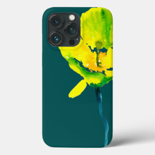 Case-Mate iPhone Case Aquarelle abstraite de fleurs jaunes