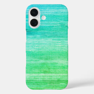 Coque Pour iPhone 16 Aquarelle Abstraite de Seagrass Ombre Neon