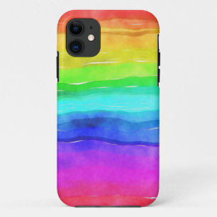 Case-Mate iPhone Case Aquarelle Abstraite Peint Rayures arc-en-ciel