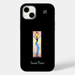 Coque Pour iPhone 14 Plus Aquarelle, Art Africain, Vendeur d'huile de coco