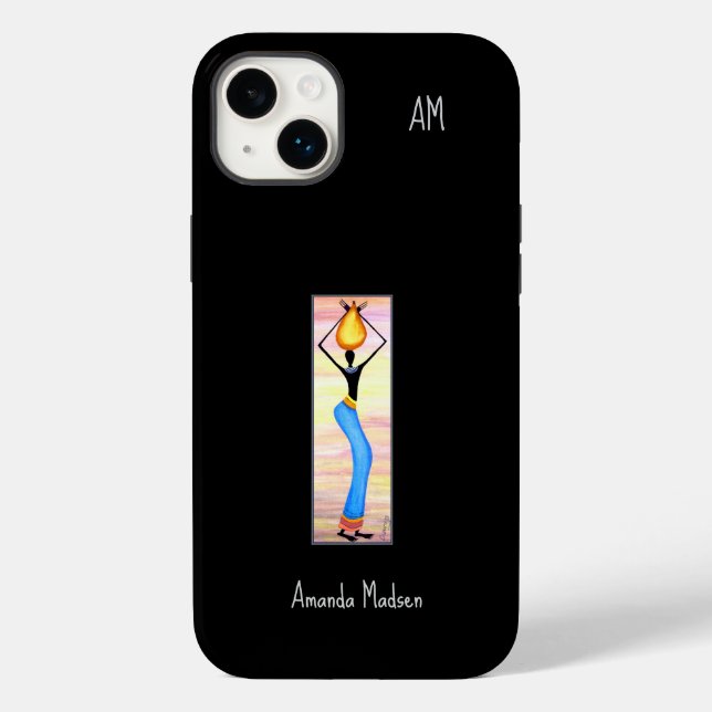 Coques Case-Mate iPhone Aquarelle, Art Africain, Vendeur d'huile de coco (Verso)