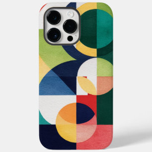 Coque Pour Pour iPhone 14 Pro Max Aquarelle Bauhaus - Boîtier de téléphone vert géom