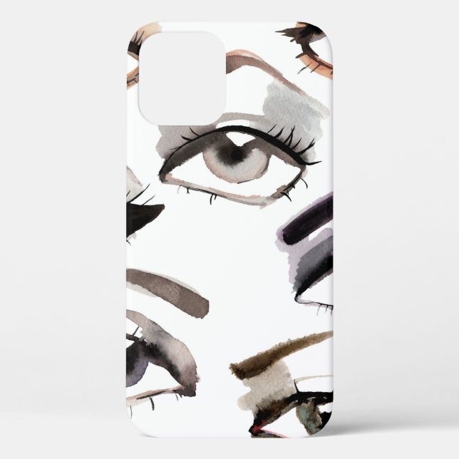 Coques Case-Mate iPhone Aquarelle beaux yeux motif (Verso)