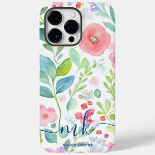 Coque Pour Pour iPhone 14 Pro Max Aquarelle Berries Abstraites Fleurs de Fleurs Mono