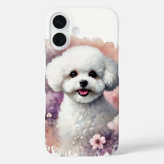 Coques Case-Mate iPhone Aquarelle Bichon Frise (Verso)