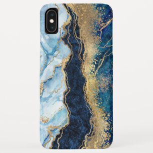 Case-Mate iPhone Case Aquarelle Bleu Marbre Or