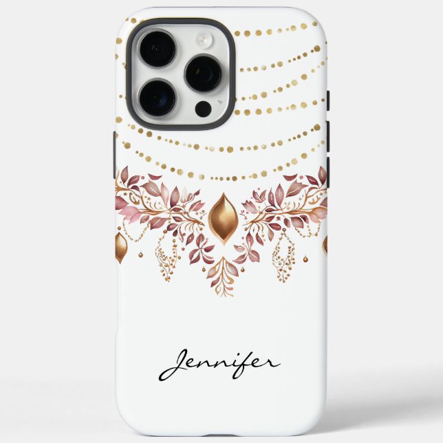 Coques Case-Mate iPhone Aquarelle Boho Leaf Native American iPhone (Verso)