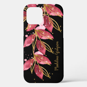 Case-Mate iPhone Case Aquarelle Botanique Vert Nom personnalisé