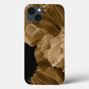 Case-Mate iPhone Case Aquarelle Brown Gold Parties scintillant iPhone / 