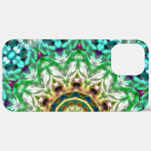 Case-Mate iPhone Case Aquarelle brute bleu et vert texture mandala