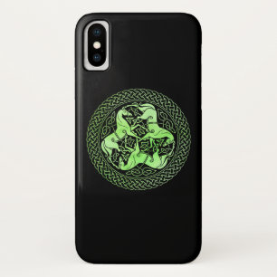 Case-Mate iPhone Case Aquarelle Cercle de noeud celtique vert avec cheva