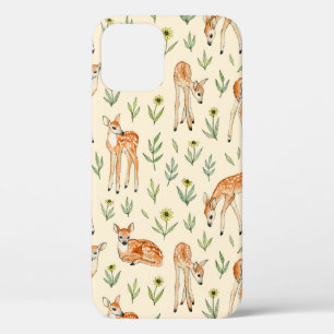 Case-Mate iPhone Case Aquarelle cerf mignon avec fleurs sauvages sans so