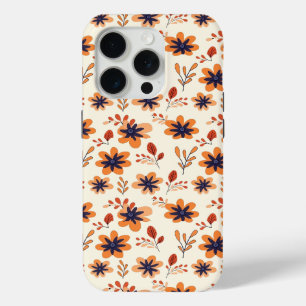 Coque iPhone 15 Pro Aquarelle Chute Florale Motif sans joint