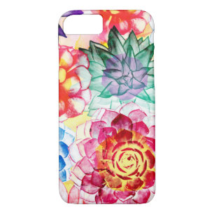 Case-Mate iPhone Case Aquarelle colorée Succulente Plante Artsy