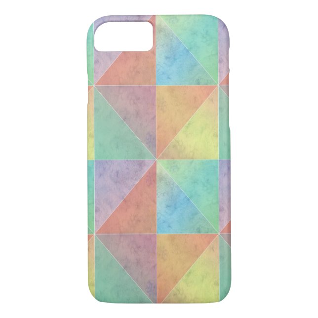 Coques Case-Mate iPhone Aquarelle couleur pastel Triangles Art géométrique (Dos)