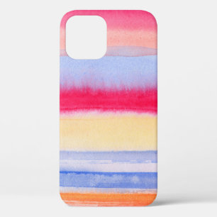 Case-Mate iPhone Case Aquarelle couleurs rayures.rayures, aquarelle, aqu
