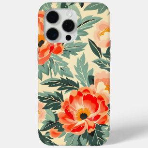 Coque iPhone 15 Pro Max Aquarelle crémeuse en fleur de poire Vintage