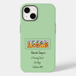Coque Pour iPhone 14 Aquarelle Danse romantique africaine Abstraite