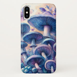Case-Mate iPhone Case Aquarelle de champignons de lait bleu