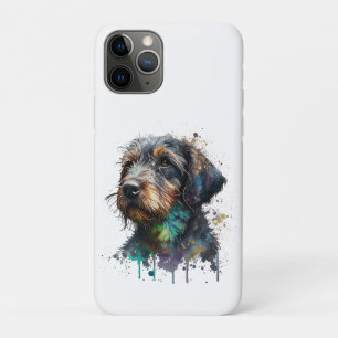 Case-Mate iPhone Case Aquarelle de chiot à poils durs Dachshund
