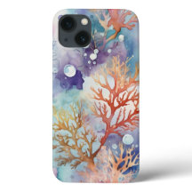 Aquarelle de corail colorée