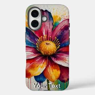 Coque Pour iPhone 16 Aquarelle de fleurs OtterBox