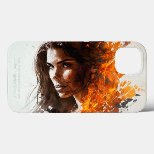 Case-Mate iPhone Case Aquarelle de la femme de Fire Portrait