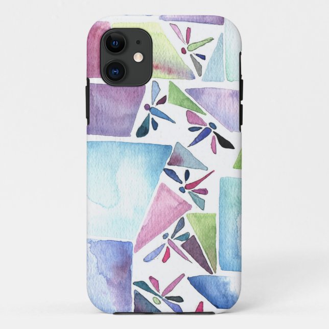 Coques Case-Mate iPhone Aquarelle de libellule Pastel (Dos)