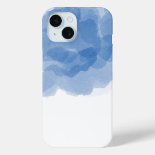 Coque Pour iPhone 15 Aquarelle de luxe Blue Magic Rose Art Abstrait